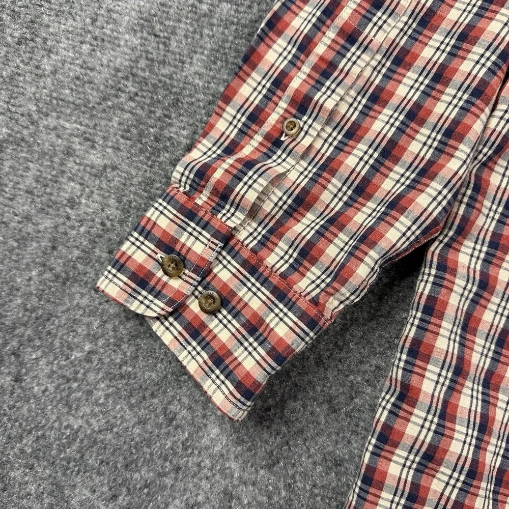 BD Baggies Mens Button Down Shirt Large Vintage Chatham Cloth Plaid Hong Kong